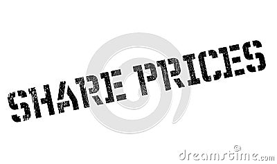 Share Prices rubber stamp Vector Illustration