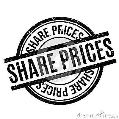Share Prices rubber stamp Vector Illustration