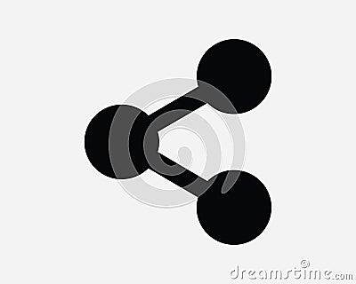 Share Icon Sharing Split Node Social Web Forward Distribute Button App Comminucate Technology Shape Sign Symbol EPS Vector Vector Illustration