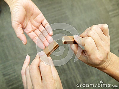 Share to chocolate Stock Photo