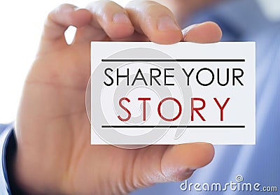 Share your story Stock Photo