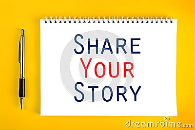 Share Your Story Concept Stock Photo