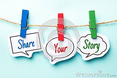 Share Your Story Stock Photo