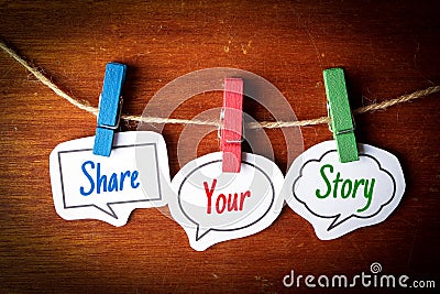 Share Your Story Stock Photo