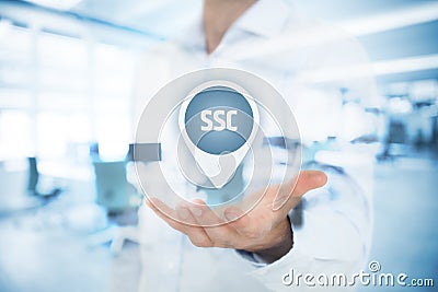Shared services center SSC Stock Photo