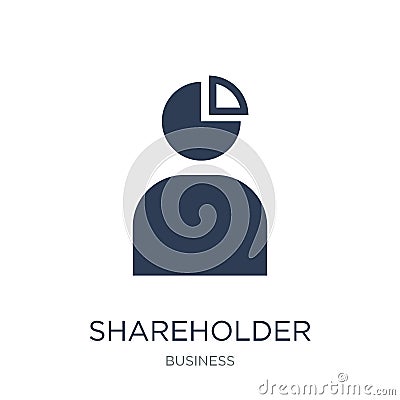 Shareholder icon. Trendy flat vector Shareholder icon on white b Vector Illustration