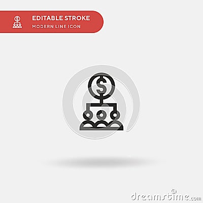 Shareholder Simple vector icon. Illustration symbol design template for web mobile UI element. Perfect color modern pictogram on Stock Photo
