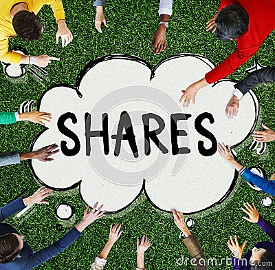 Shares Shareholder Asset Contribution Proportion Concept Stock Photo