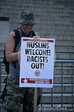 Sharia protest Editorial Stock Photo