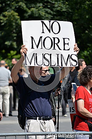 Sharia Protest Editorial Stock Photo