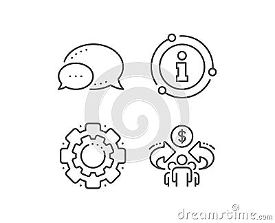 Sharing economy line icon. Business group sign. Vector Vector Illustration