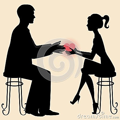 Sharing love Vector Illustration