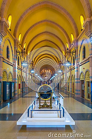 SHARJAH, UAE, OCTOBER 24, 2016: Interior of the Museum of Islamic civilization situated inside of the former souq building in Editorial Stock Photo