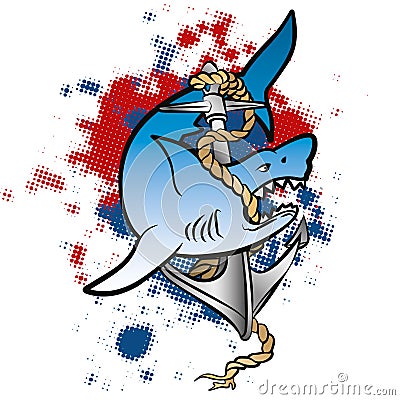 Shark-anchor Vector Illustration