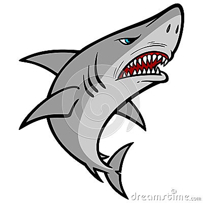 Shark Approach Cartoon Illustration