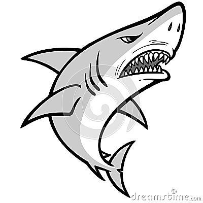 Shark Approach Illustration Vector Illustration