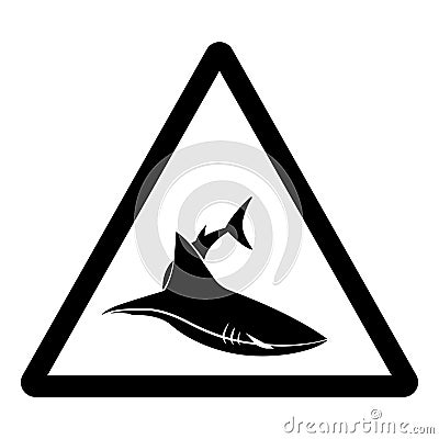 Shark Area Symbol Sign,Vector Illustration, Isolate On White Background Label. EPS10 Vector Illustration