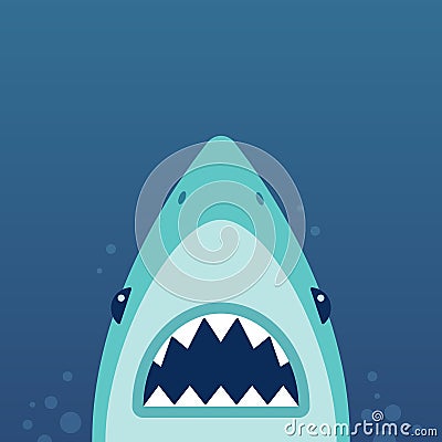 Shark attack illustration Vector Illustration