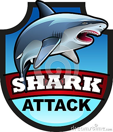 Shark attack symbol Vector Illustration