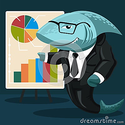 Shark of business Stock Photo