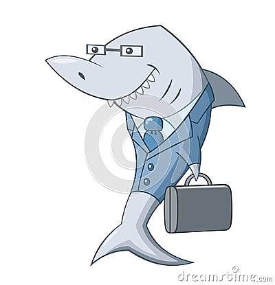 Shark of business Vector Illustration