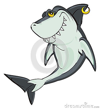 Shark with earring Stock Photo