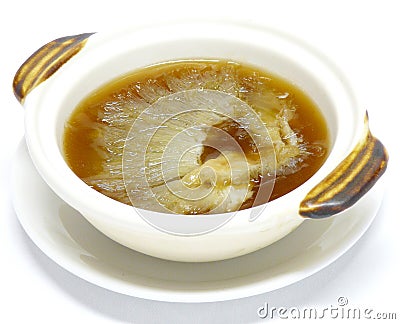 Shark fin soup Stock Photo