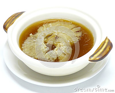 Shark fin soup Stock Photo