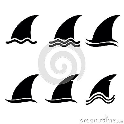 Shark fin vector Vector Illustration