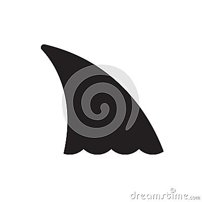 Shark Fin vector icon Stock Photo