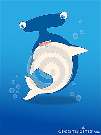Shark Hammer head Vector Illustration