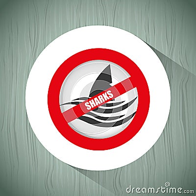 shark icon design Cartoon Illustration