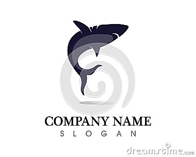 Shark Logo Template and design vector fish wild sea animal Vector Illustration