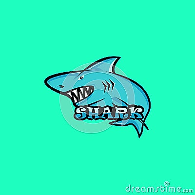 Shark mascot logo. Shark logo Cartoon Illustration