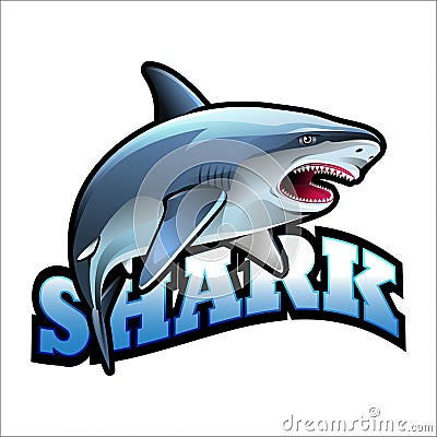 Angry Shark symbol Vector Illustration