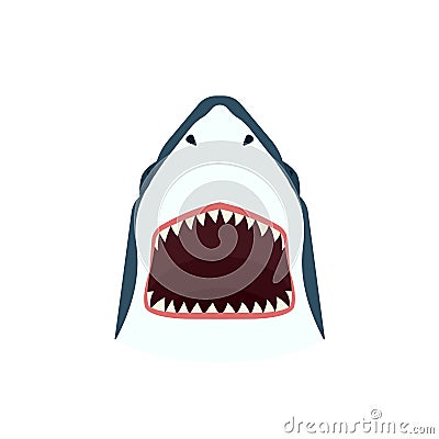 Shark open mouth icon Vector Illustration