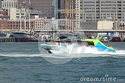 Shark Speedboat Editorial Stock Photo