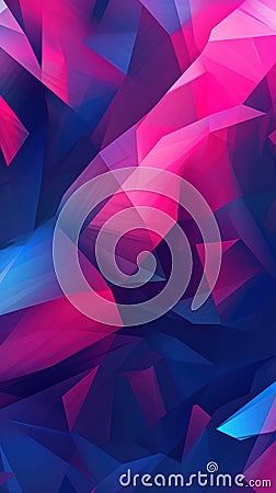 Sharp Angles in Dark Blue and Magenta: An Abstract Background in the Style of Dark Gray and Teal . Stock Photo