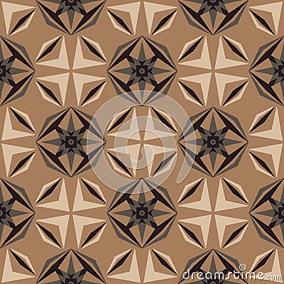 Sharp angles geometric tile seamless pattern Vector Illustration