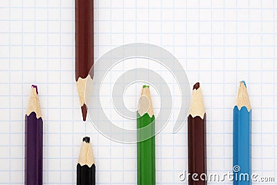 Sharp brown pencil Stock Photo