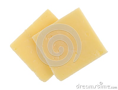 Sharp cheddar cheese on a white background Stock Photo