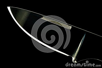 Sharp edge knife closeup Stock Photo