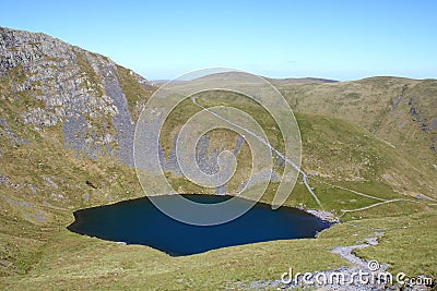 Sharp Edge and Scales Tarn, Blencathra, England Stock Photo