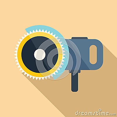 Sharp electric saw icon flat vector. Chainsaw tool Vector Illustration