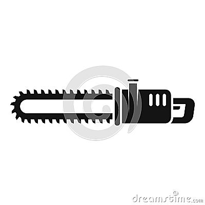 Sharp electric saw icon simple vector. Chainsaw tool Vector Illustration