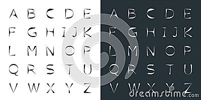 Sharp font Vector Illustration