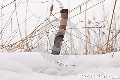 Sharp hunting knife Stock Photo