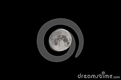 Sharp moon photo shoot at midnight Stock Photo