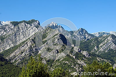 A sharp peaks of Bosnian mountain Stock Photo