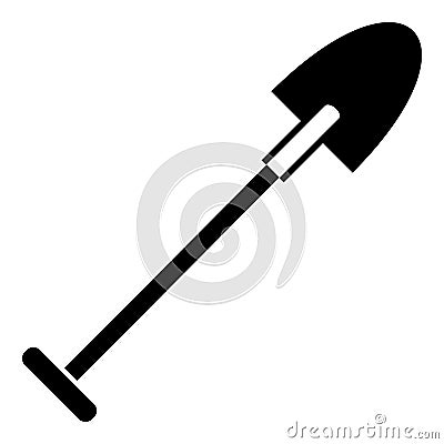 Sharp shovel icon, simple style Vector Illustration